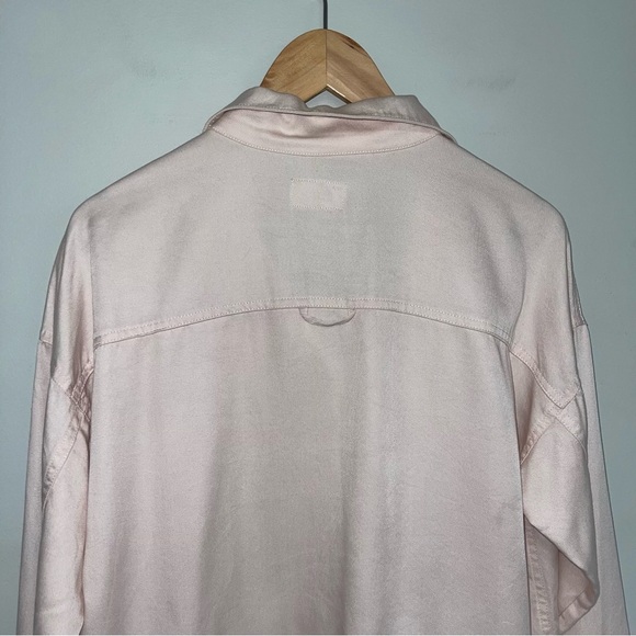 Marine Layer Jacket Women's Size Small Rosewater Pink Oslo Crop Tie Waist Boxy - Picture 10 of 13